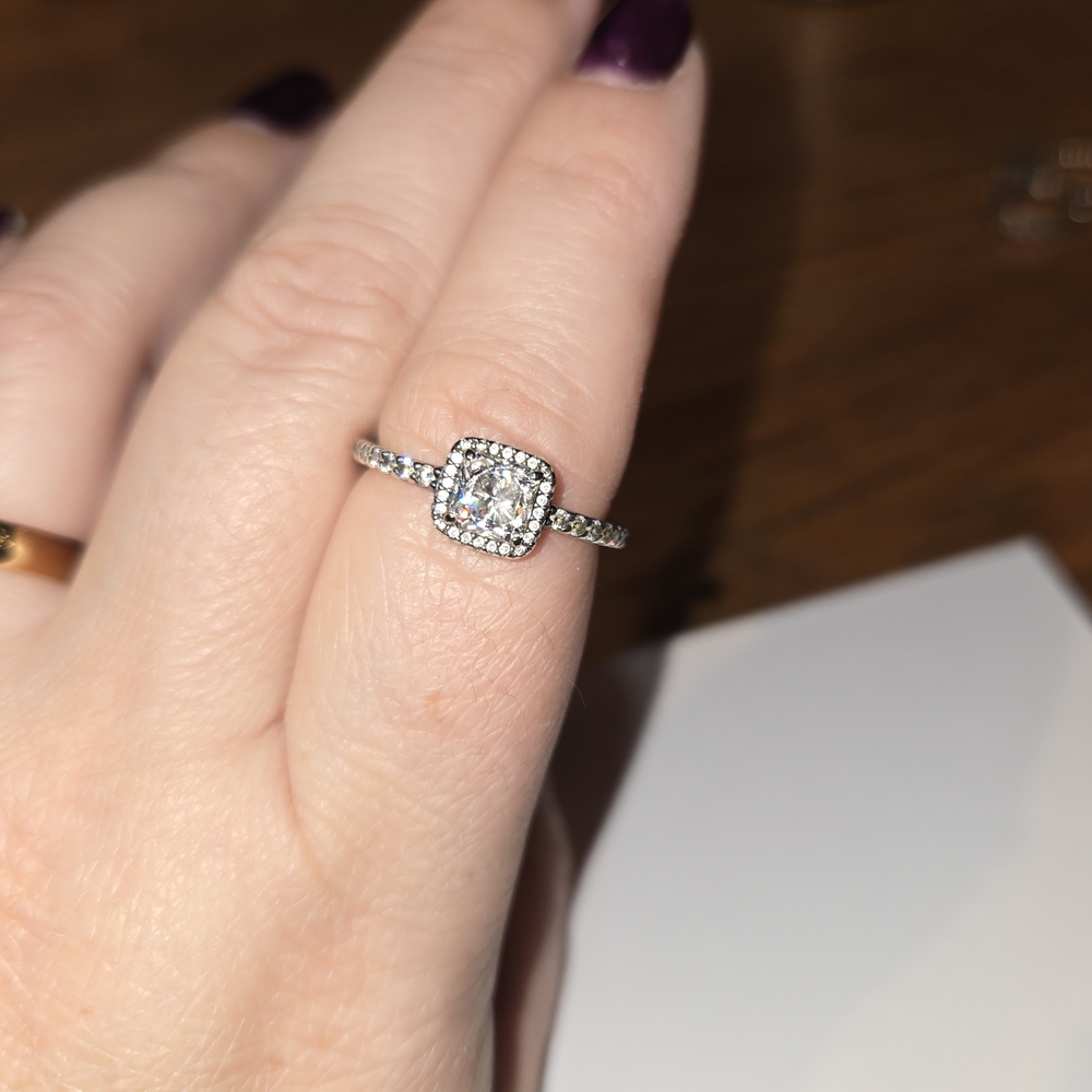 Pandora Silver Diamond Ring